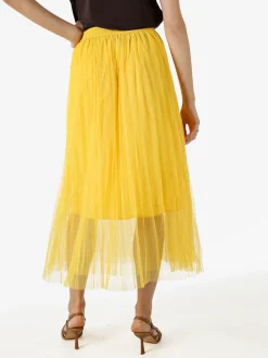 Solada Gonna midi da donna in tulle - giallo