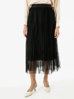 Solada Gonna midi da donna in tulle - nero