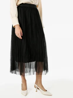 Solada Gonna midi da donna in tulle - nero