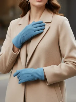 Solada Guanti donna in tessuto scamosciato touch screen
