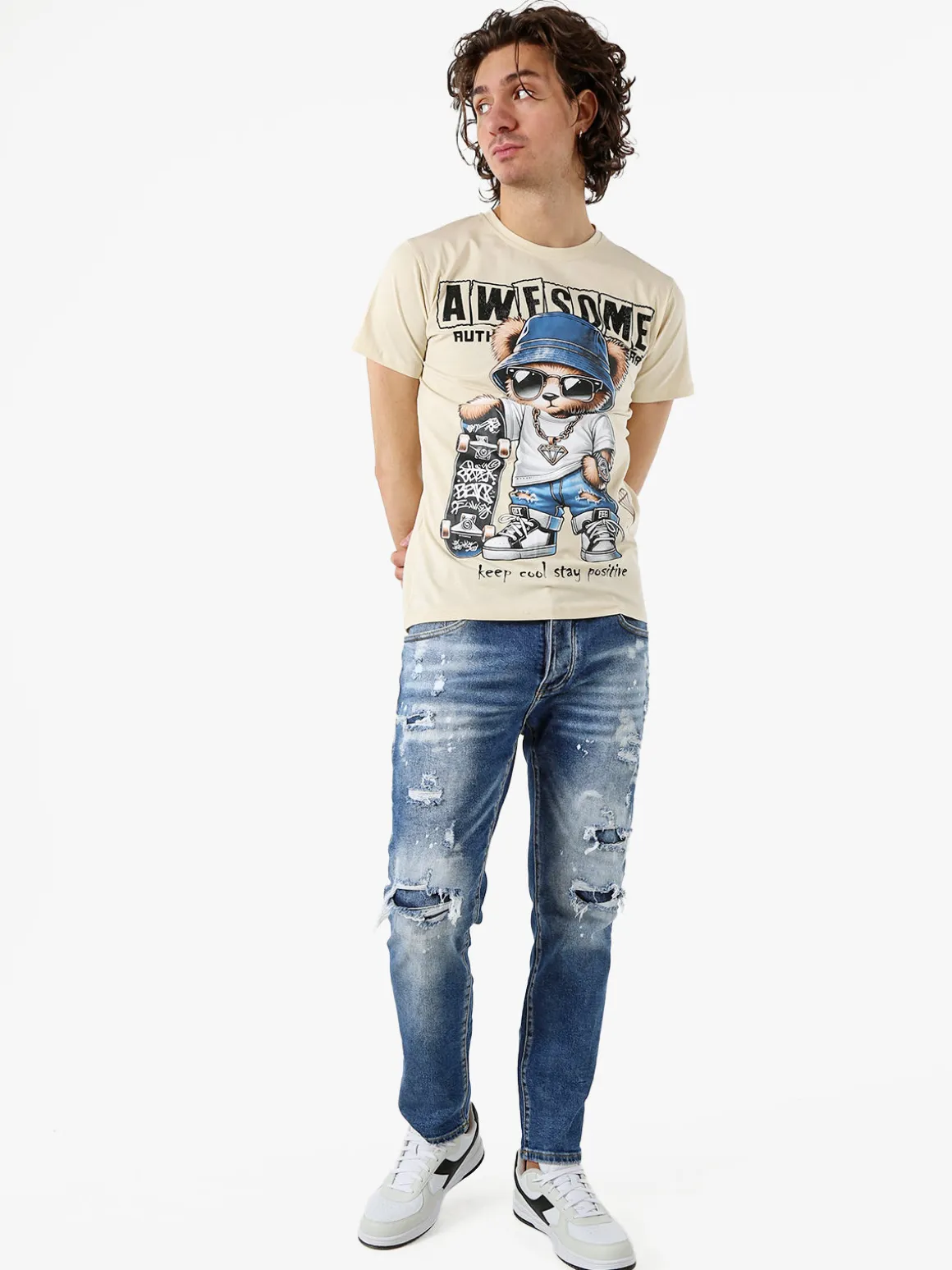 Solada Jeans da uomo skinny con strappi - jeans