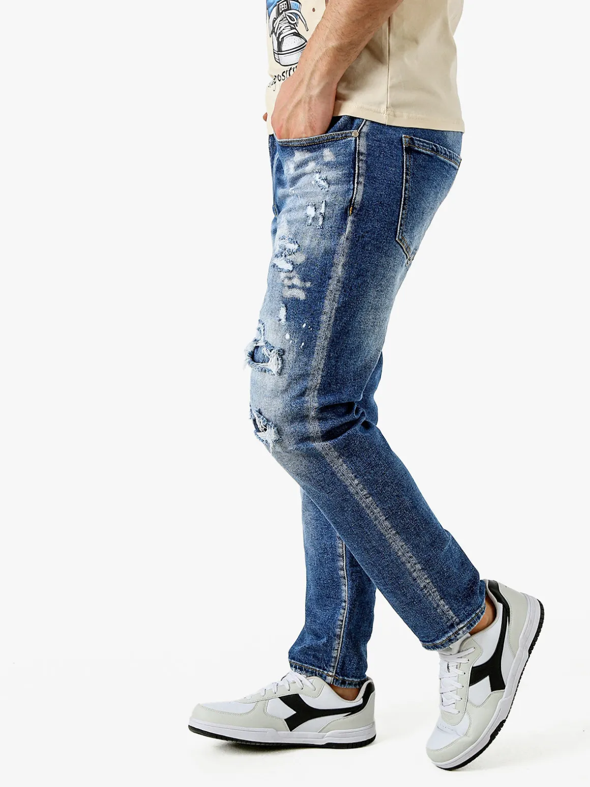 Solada Jeans da uomo skinny con strappi - jeans