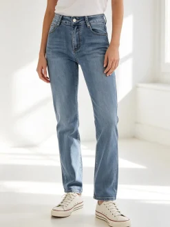Solada Jeans donna a gamba dritta e vita alta taglie grandi - jeans