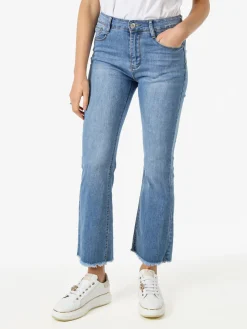 Solada Jeans donna a zampa con finale sfrangiato - jeans