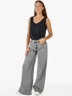 Solada Jeans donna baggy - grigio