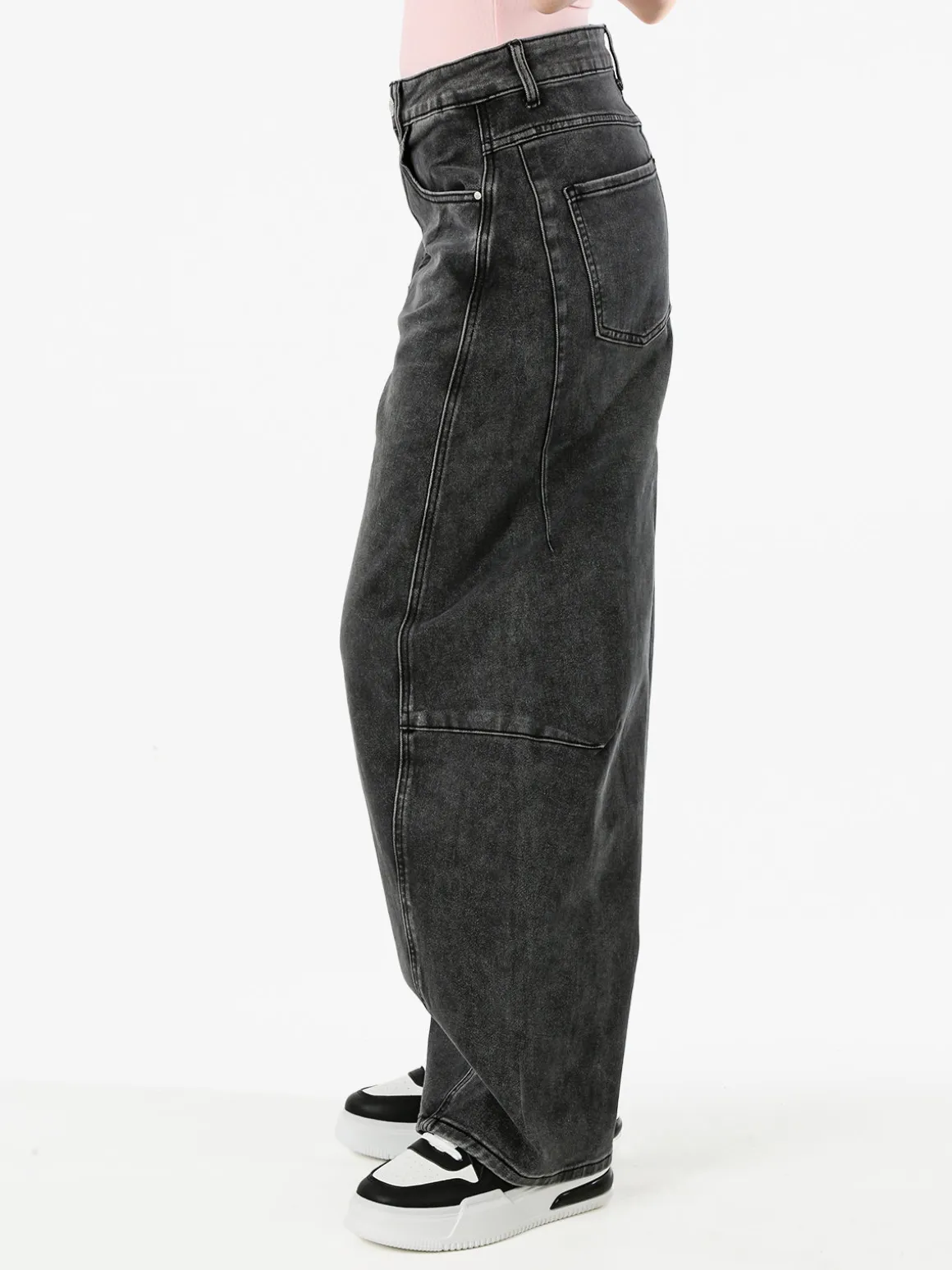 Solada Jeans donna baggy - nero