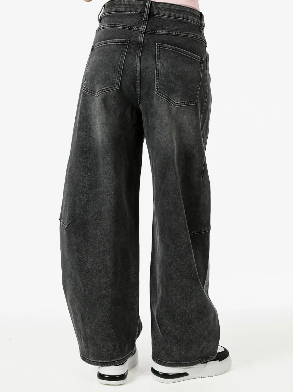 Solada Jeans donna baggy - nero