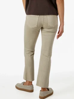Solada Jeans donna cropped con finale taglio laser - khaki
