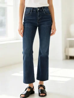 Solada Jeans donna cropped con finale a zampa - jeans