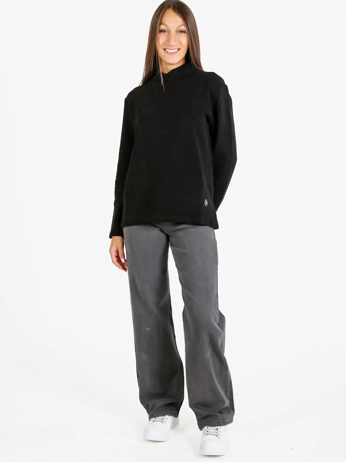 Solada Jeans donna mom fit - grigio scuro