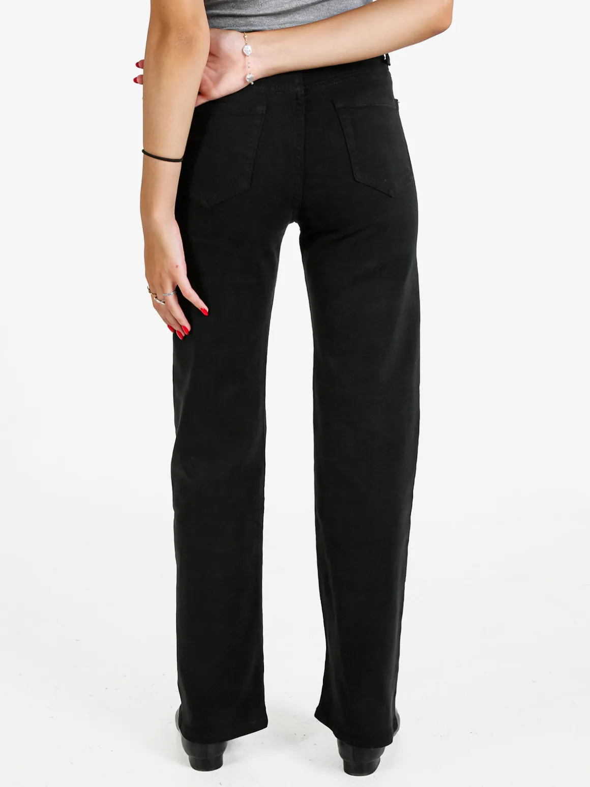 Solada Jeans donna mom fit - nero