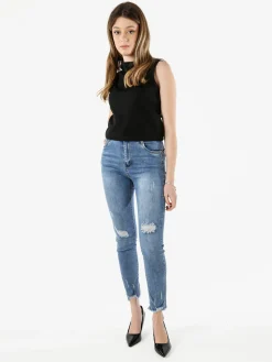 Solada Jeans donna skinny con strappi - jeans