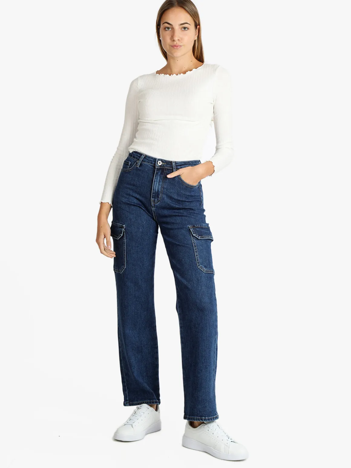 Solada Jeans larghi donna con tasconi