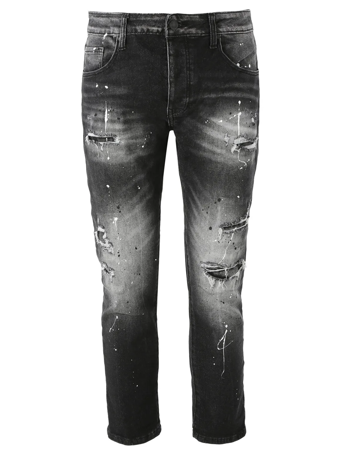 Solada Jeans skinny da uomo con strappi - nero