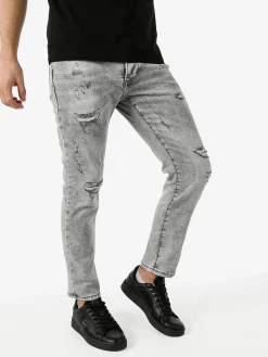 Solada Jeans strappati da uomo slim fit - grigio