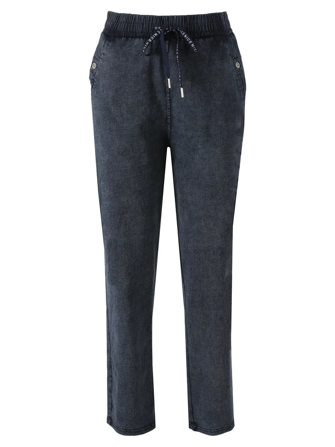 Solada Jeggings donna con coulisse taglie grandi - blu