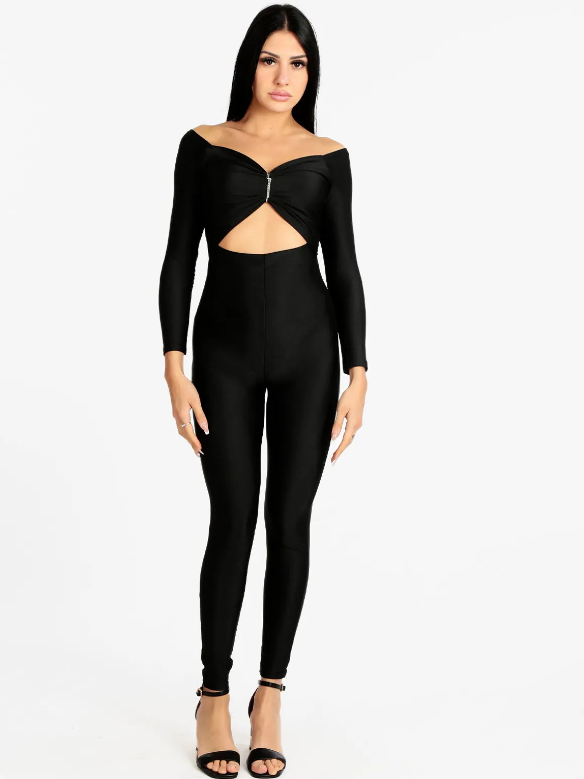 Solada Jumpsuite donna aderente con strass