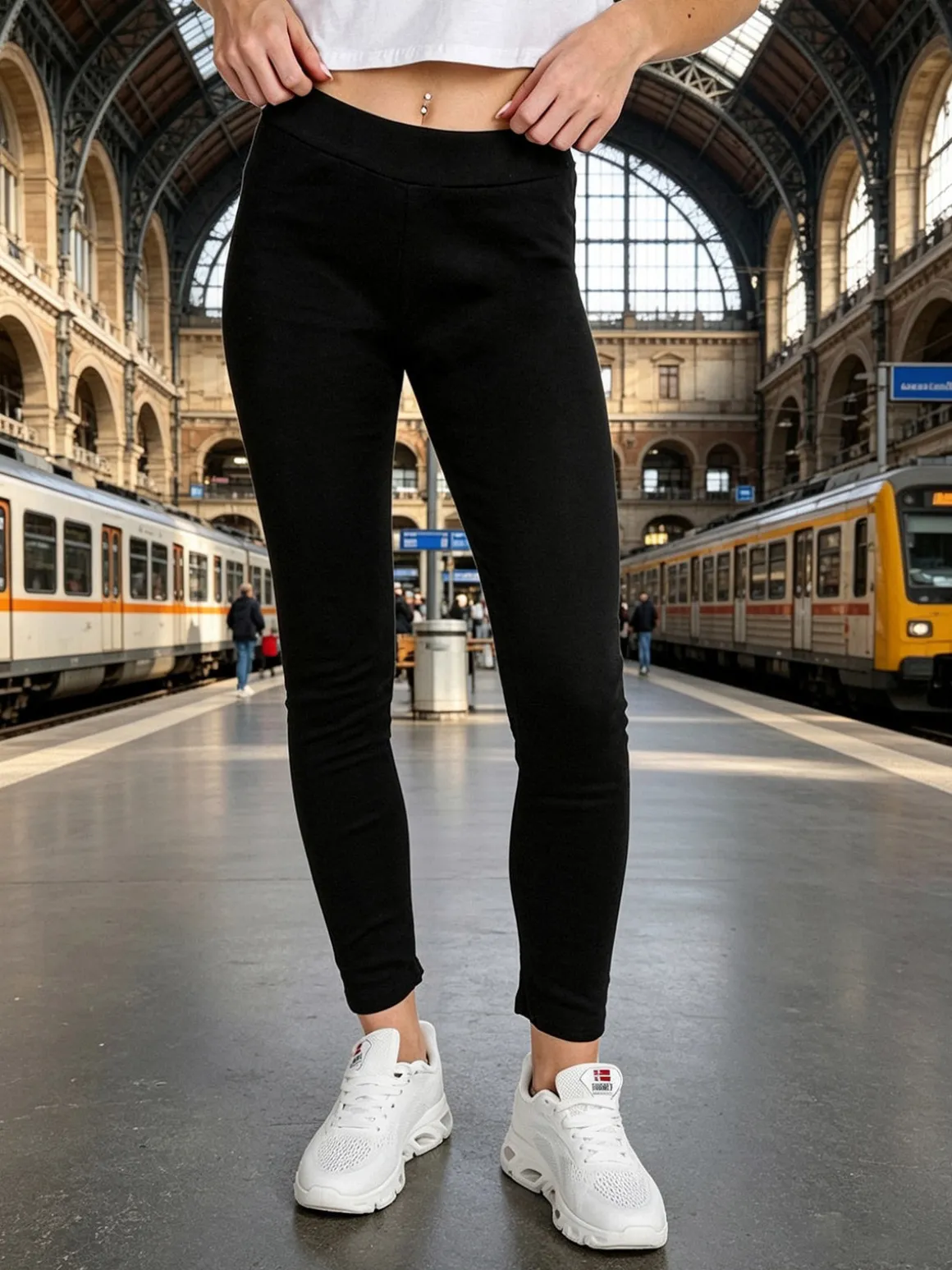 Solada Leggings da donna - nero