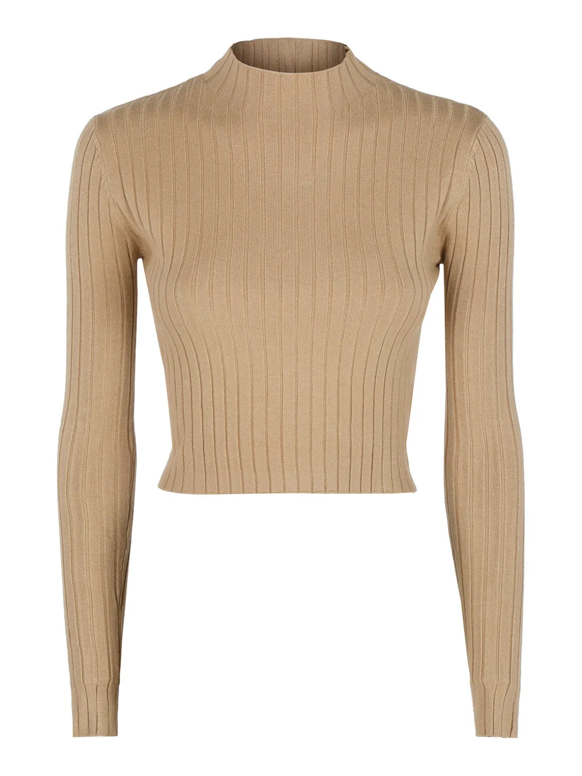 Solada Maglia cropped da donna con collo a lupetto