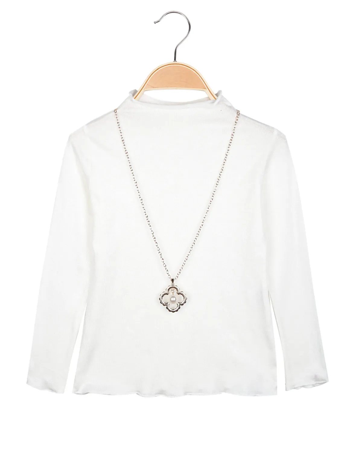 Solada Maglia da bambina accollata con collana