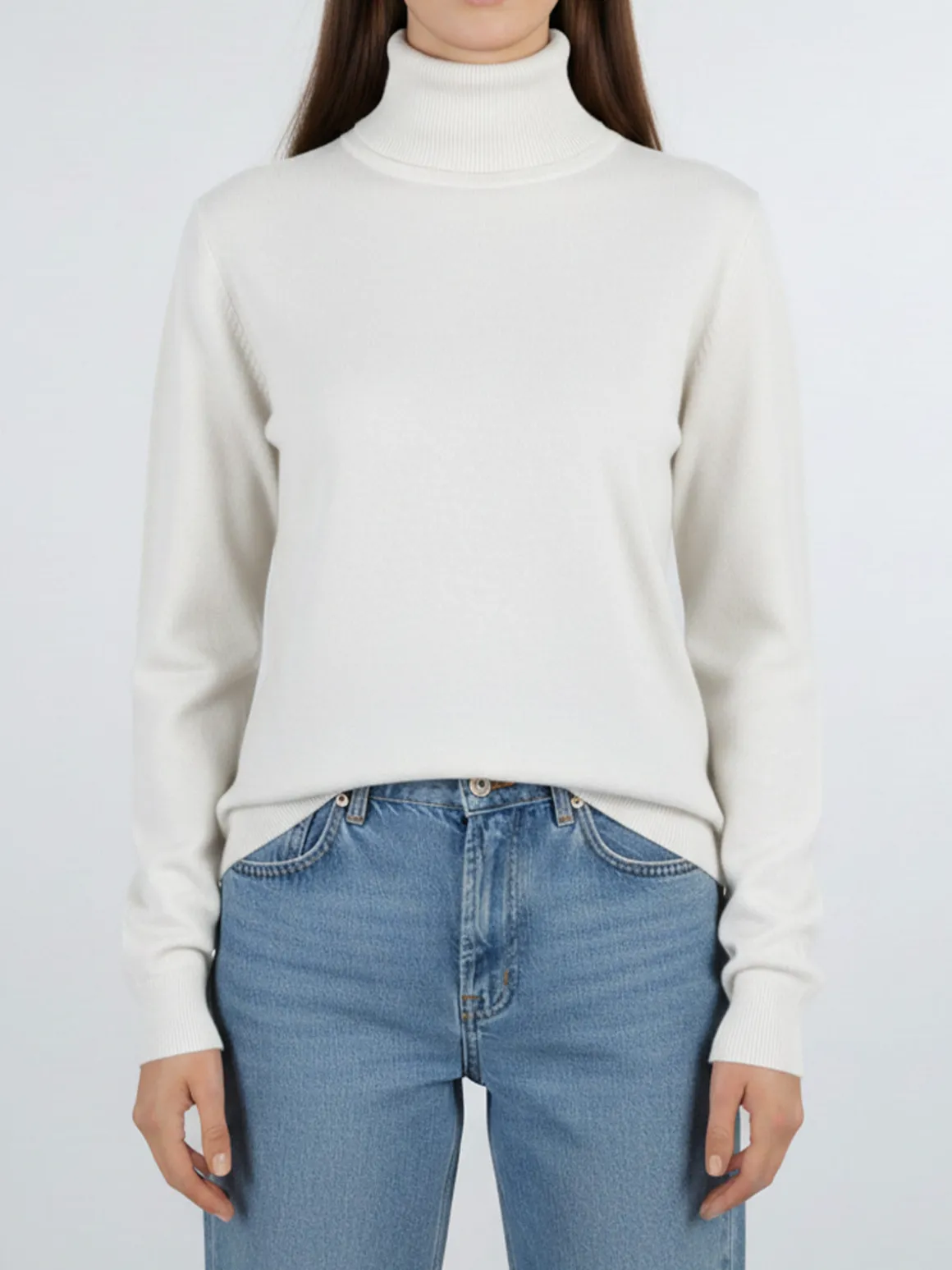 Solada Maglia dolcevita da donna - bianco