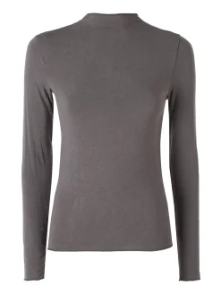 Solada Maglia donna accollata a maniche lunghe - grigio scuro