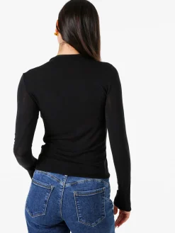 Solada Maglia donna accollata a maniche lunghe - nero