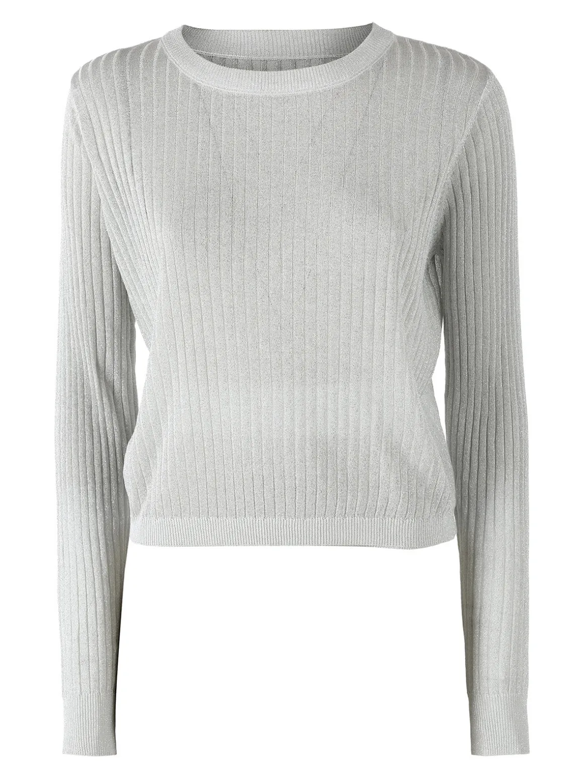 Solada Maglia donna a coste con lurex - bianco