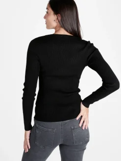 Solada Maglia donna a costine con strass