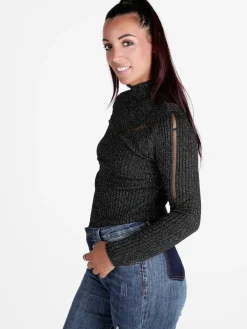 Solada Maglia donna a lupetto in lurex