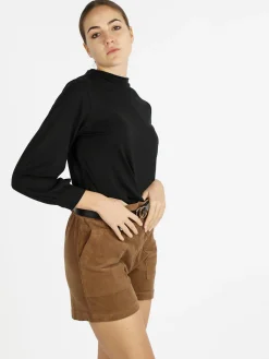 Solada Maglia donna a lupetto tinta unita
