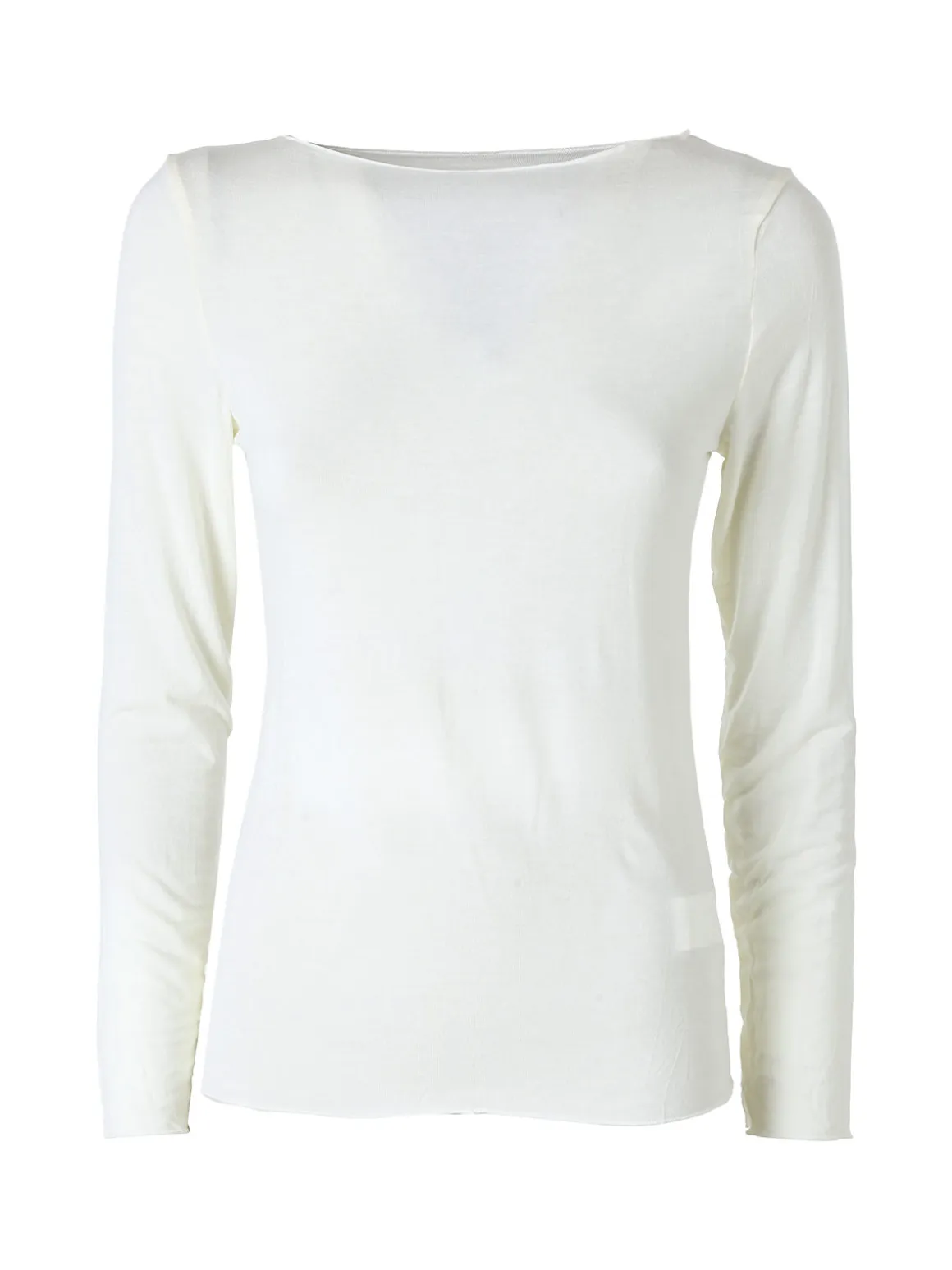 Solada Maglia donna a maniche lunghe con scollo a barchetta - bianco