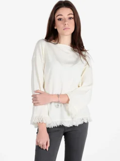 Solada Maglia donna con finale sfrangiato