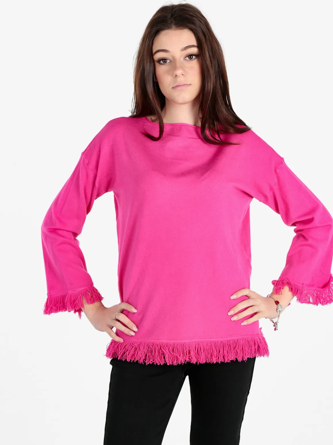Solada Maglia donna con finale sfrangiato