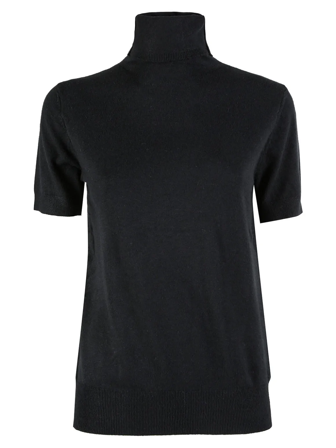 Solada Maglia donna dolcevita a maniche corte - nero