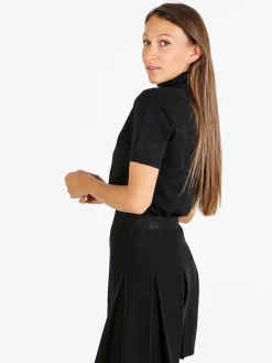 Solada Maglia donna dolcevita a maniche corte - nero
