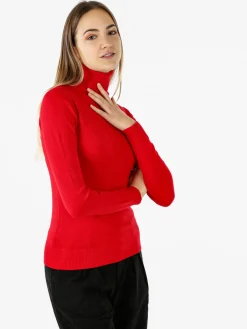 Solada Maglia donna dolcevita - rosso