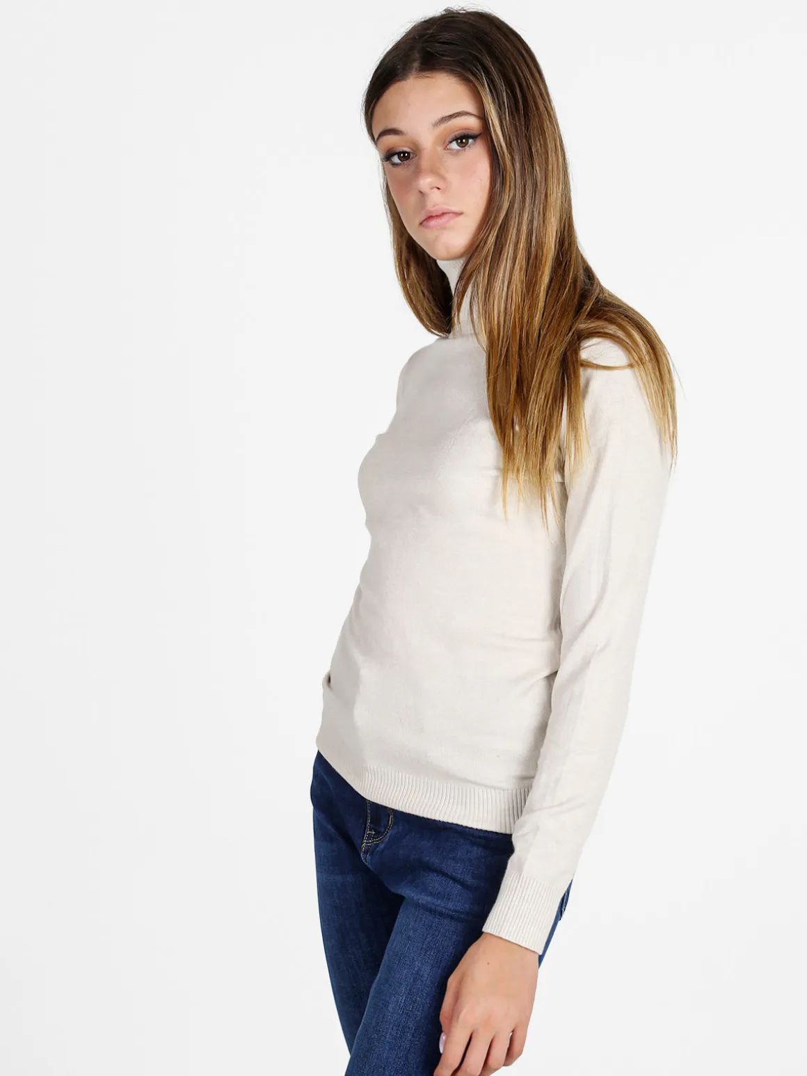 Solada Maglia donna dolcevita - panna