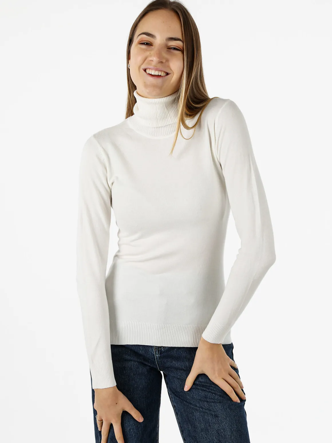 Solada Maglia donna dolcevita - bianco