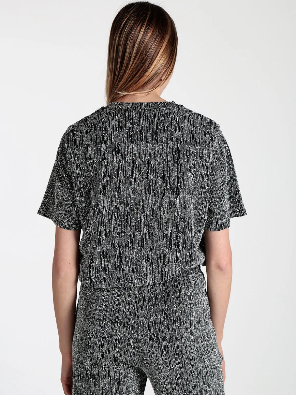 Solada Maglia donna in lurex con piccole borchie