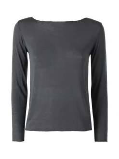 Solada Maglia donna in misto cashmere a maniche lunghe - grigio