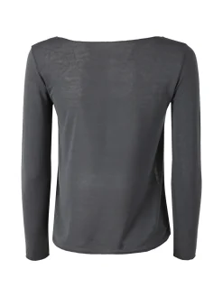 Solada Maglia donna in misto cashmere a maniche lunghe - moro