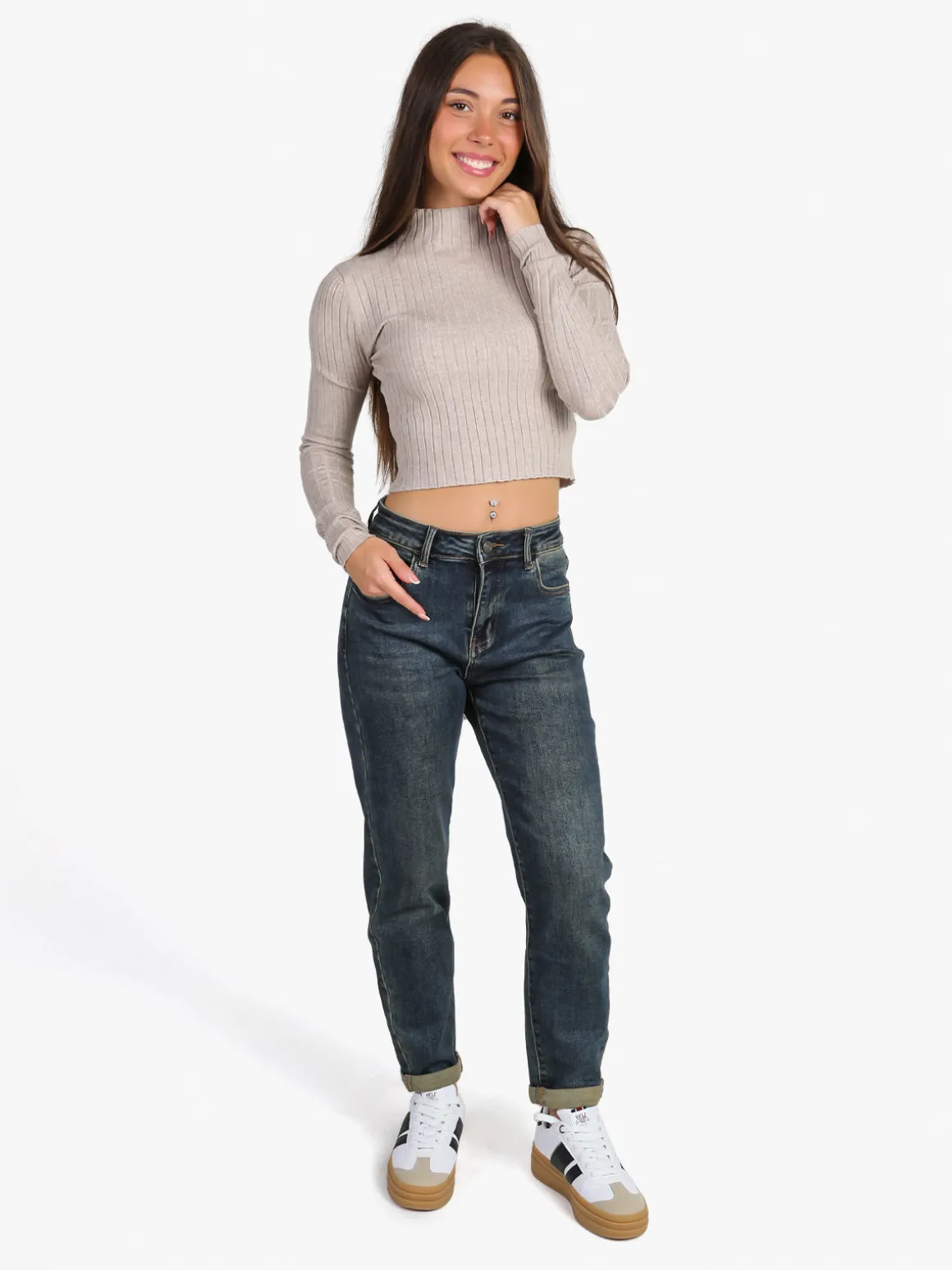 Solada Maglia donna lupetto - fango