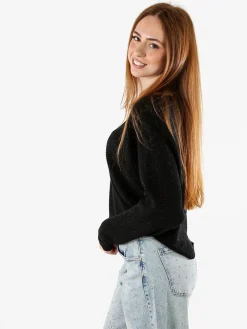 Solada Maglia donna oversize con maniche a pipistrello - nero
