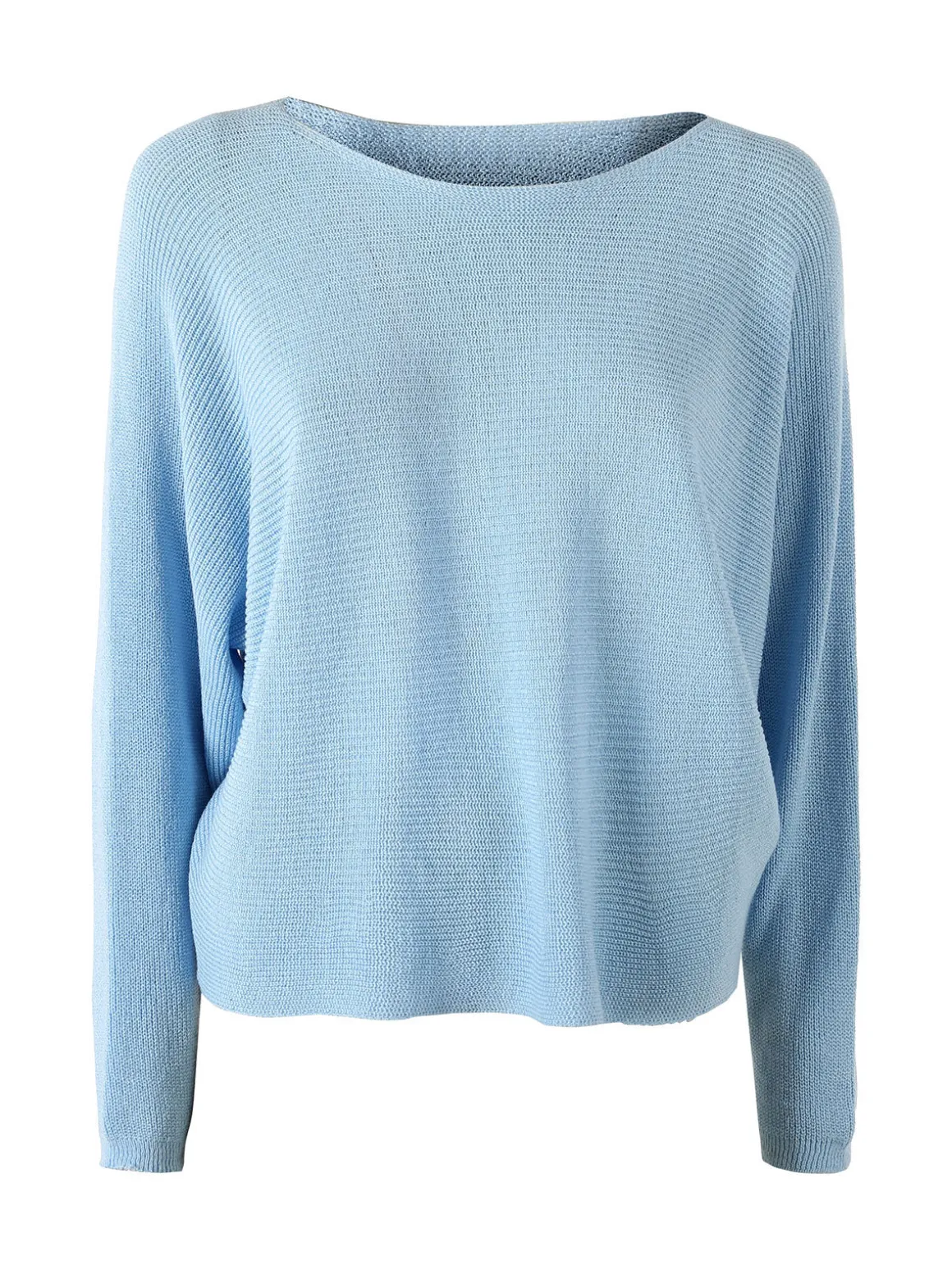 Solada Maglia donna oversize con maniche a pipistrello - azzurro