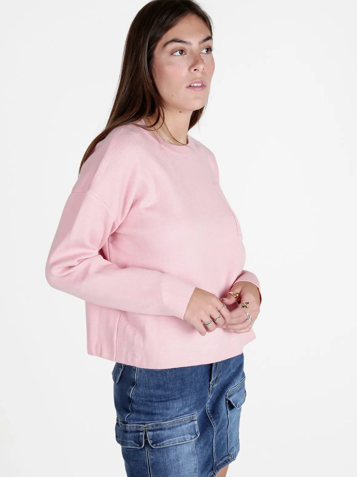 Solada Maglia donna oversize con taschino