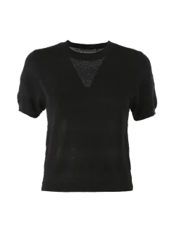Solada Maglia girocollo da donna a maniche corte - nero