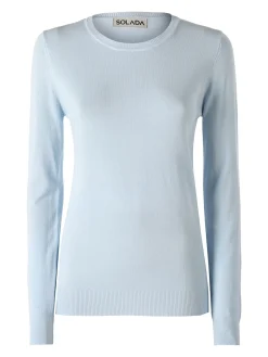 Solada Maglia girocollo da donna - azzurro
