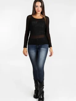 Solada Maglia nera con trasparenze
