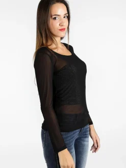 Solada Maglia nera con trasparenze